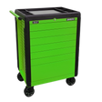 Rollcab 7 Drawer Push-To-Open Hi-Vis Green - APPD7G - Farming Parts