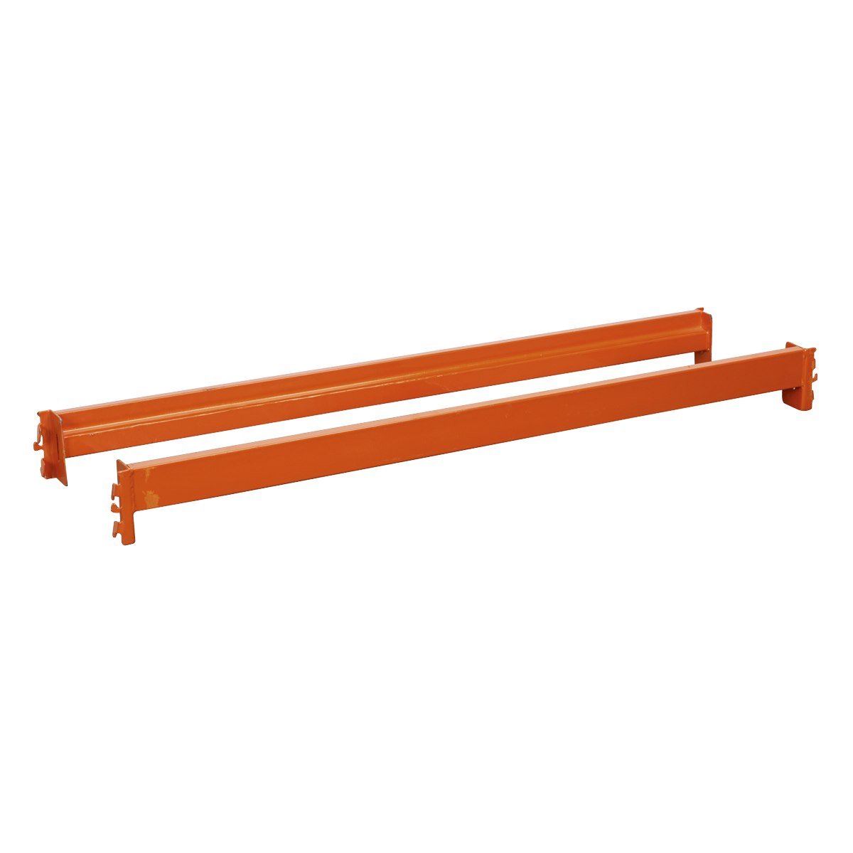 Two Sealey Cross Beams 1150mm - Pair 900kg Capacity (model APRB1152) are shown against a white background, each featuring a connecting mechanism on both ends.
