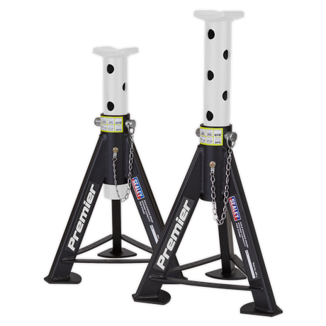 Axle Stands (Pair) 6 Tonne Capacity per Stand - White - AS6 - Farming Parts