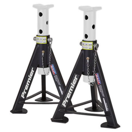 Axle Stands (Pair) 6 Tonne Capacity per Stand - White - AS6 - Farming Parts