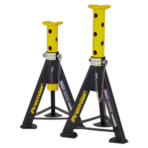 Axle Stands (Pair) 6 Tonne Capacity per Stand - Yellow - AS6Y - Farming Parts