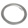 The Sealey Wire Rope (Ø5.4mm x 17m) for ATV2040 - ATV2040.WR, featuring a coiled steel cable with a looped end, is perfect for securing and lifting objects and ideally suited for an ATV2040 recovery winch.