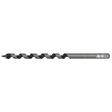 The Sealey Auger Wood Drill Ø12 x 235mm - AW12x235 is a long, industrial-grade drill bit with a hexagonal shank and spiral flute design, featuring a pointed tip for drilling precise holes in materials.