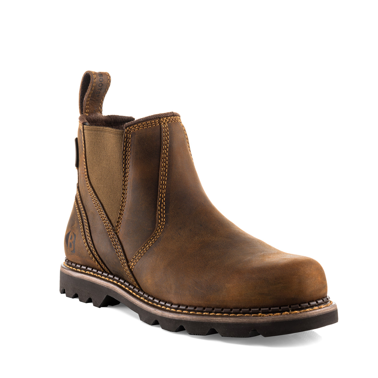 Buckbootz B1500 Brown Dealer Boots Goodyear Welted Non-Safety
