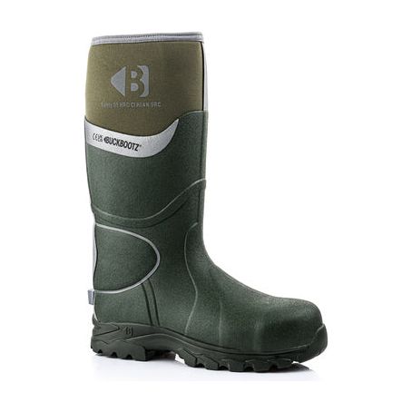 Buckler - BBZ8000 S5 Green 360° High Visibility Neoprene/Rubber Safety Wellington Boot with Ankle Protection - Farming Parts