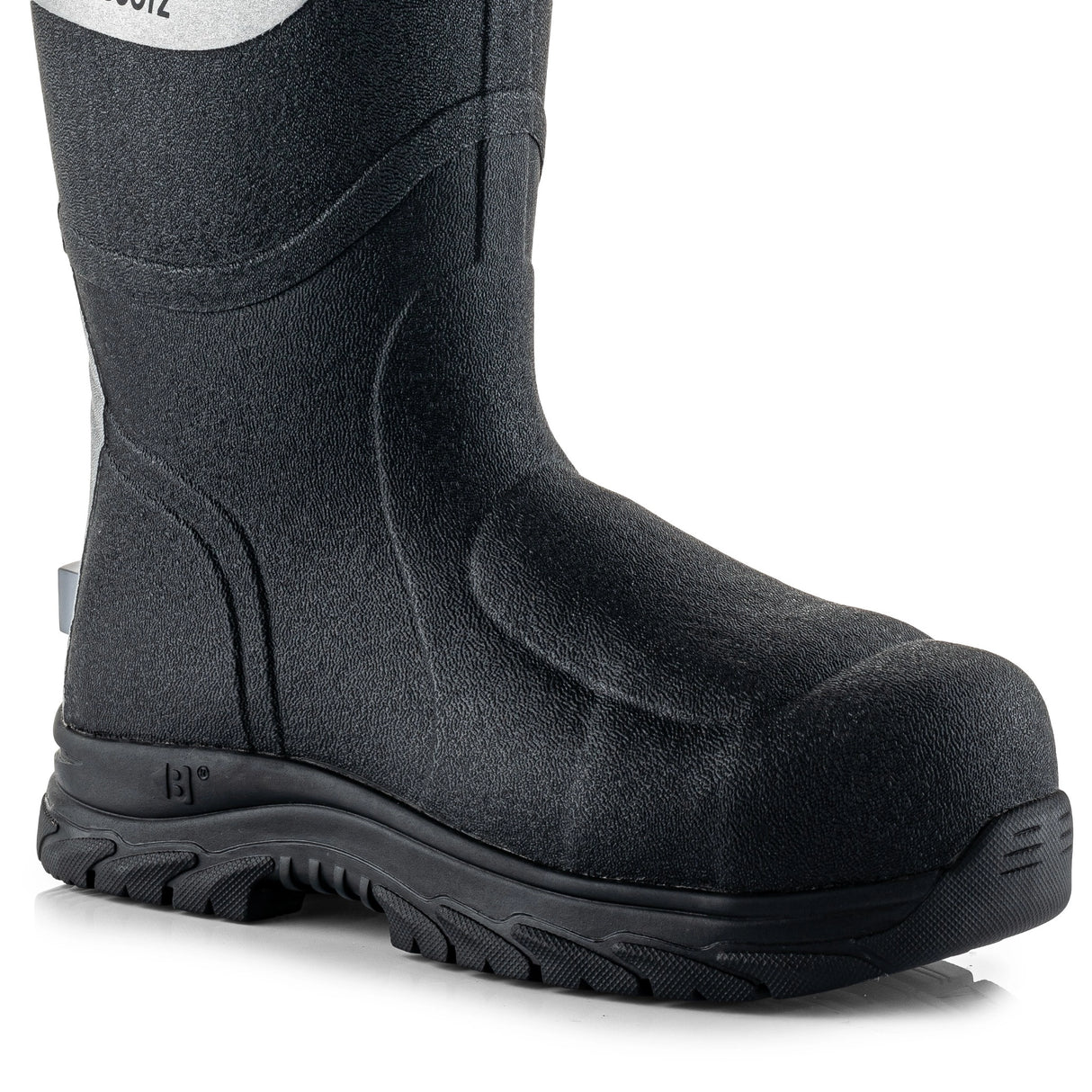 Buckbootz BBZ9000BK Black Safety Wellington S5S Metatarsal