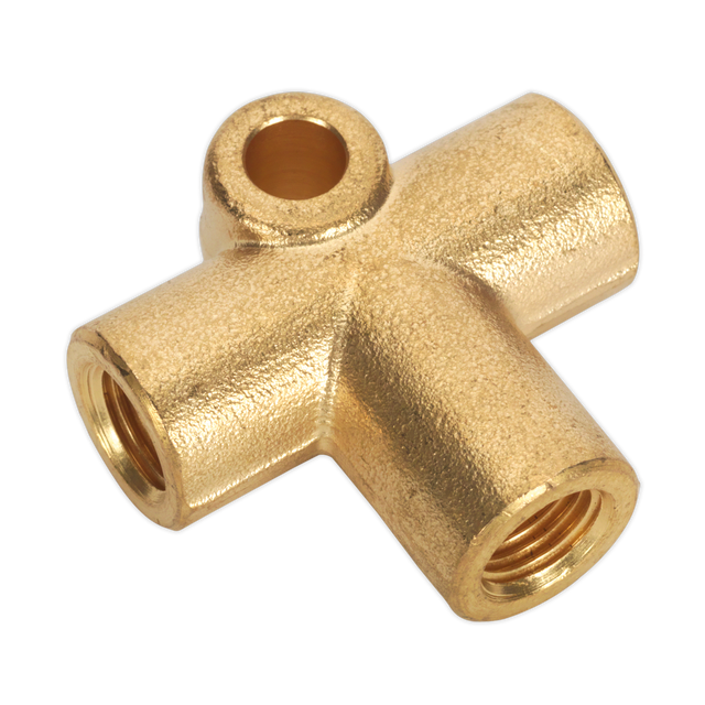 Brake Tube Connector 3/8"UNF x 24tpi 3-Way - BC38243WAY - Farming Parts