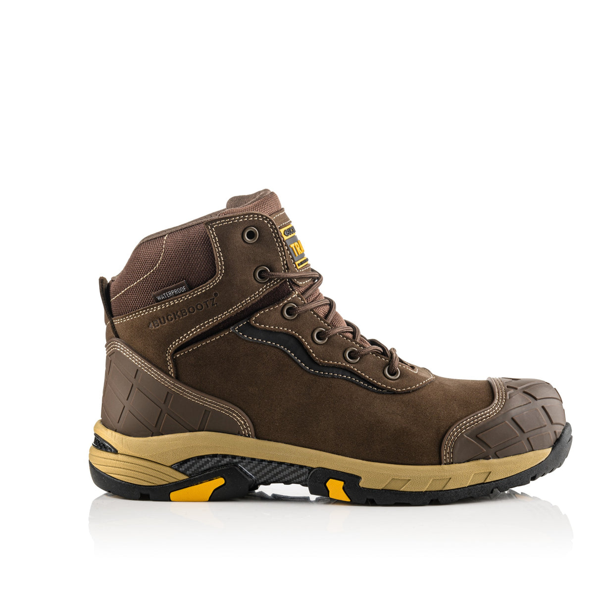 Buckbootz BLITZBR Brown Waterproof S7 Safety Boots Wide Fit