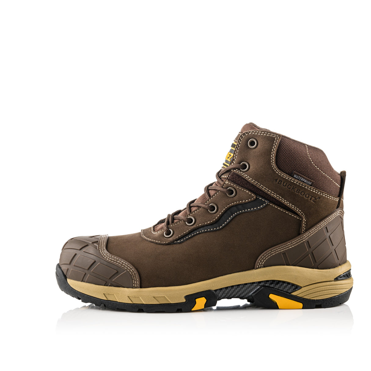 Buckbootz BLITZBR Brown Waterproof S7 Safety Boots Wide Fit