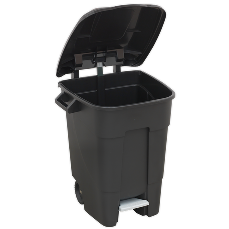 Refuse/Wheelie Bin with Foot Pedal 100L - Black - BM100P - Farming Parts