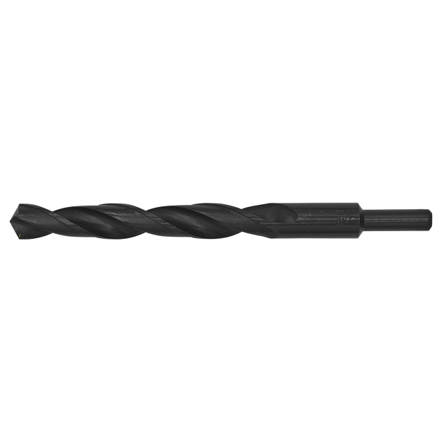 The Sealey Blacksmith Bit - Ø13 x 150mm - BSB13.0 features a black oxide finish, cylindrical shank, and spiral grooves.