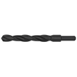 Introducing the Sealey Blacksmith Bit - Ø18 x 190mm - BSB18.0, a black metal HSS roll forged drill bit featuring a hex shank, black oxide finish, and spiral grooves designed for precise drilling purposes.