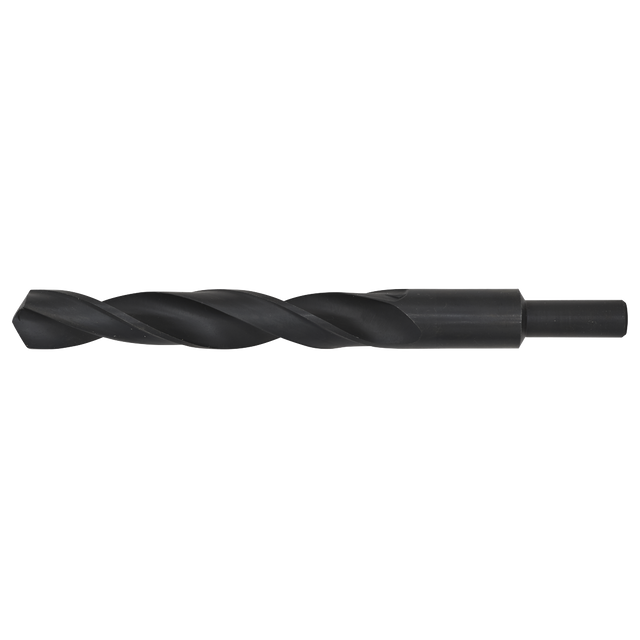 Close-up image of the Sealey Blacksmith Bit - Ø20.5 x 200mm (BSB20.5), a black twist drill bit with a straight shank and black oxide finish, commonly used for drilling holes in various materials.