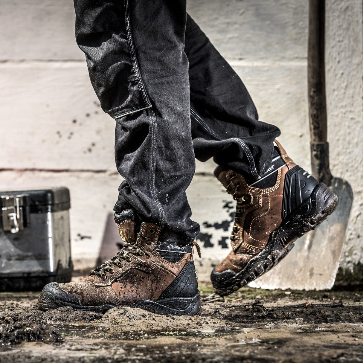 *SPECIAL PRICE* - Buckler Buckbootz Safety Lace Boot – BSH009WPBR | Waterproof & Slip-Resistant