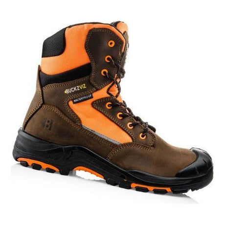 Buckler - Hi Viz High Leg Zip Waterproof Safety Boots - Bvizor/Br - Farming Parts