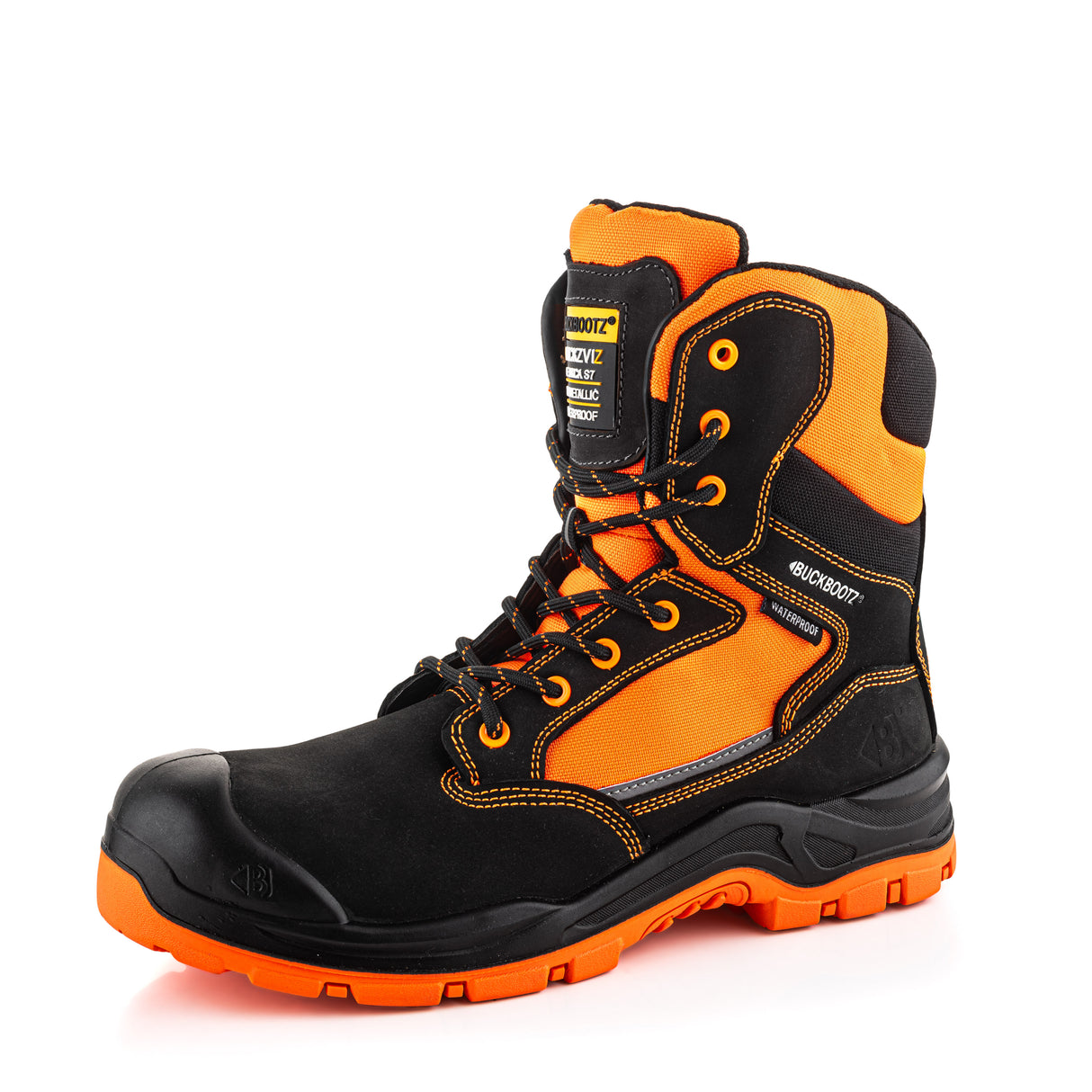 Buckler Safety Lace/Zip Boot – BVIZ1/OR | Hi-Vis, Waterproof & Slip-Resistant