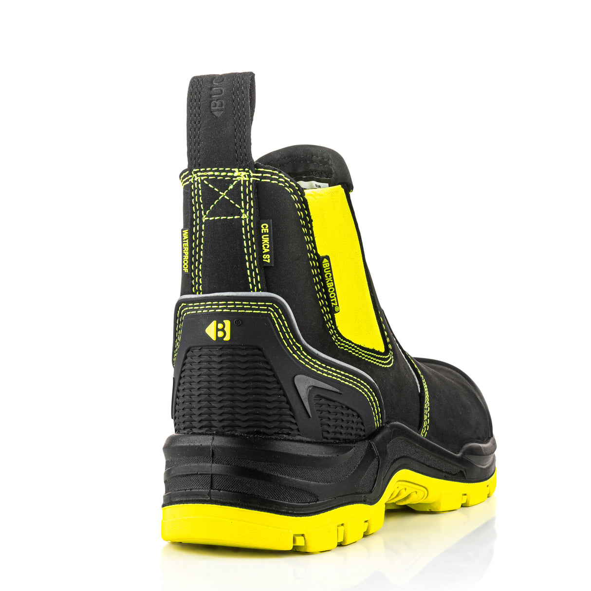 *SPECIAL PRICE* - Buckler Safety Dealer Boot – Hi-Viz Yellow Waterproof Work Boots | BVIZ3YL