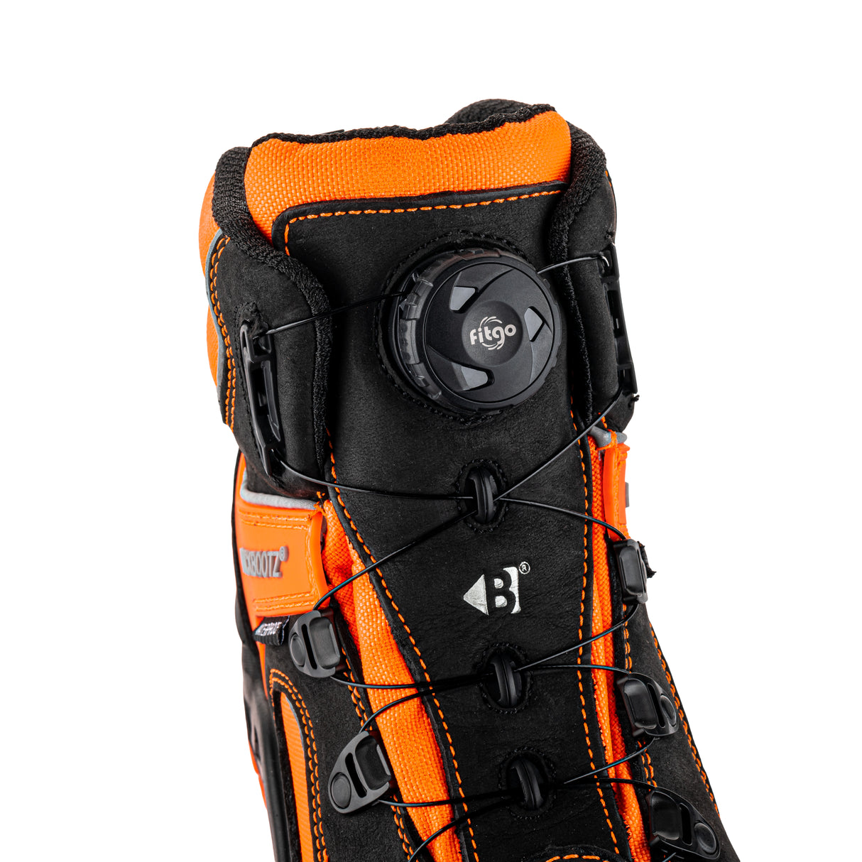 Buckbootz BVIZ7 Black Hi-Vis Orange FITGO Safety Boots S7S