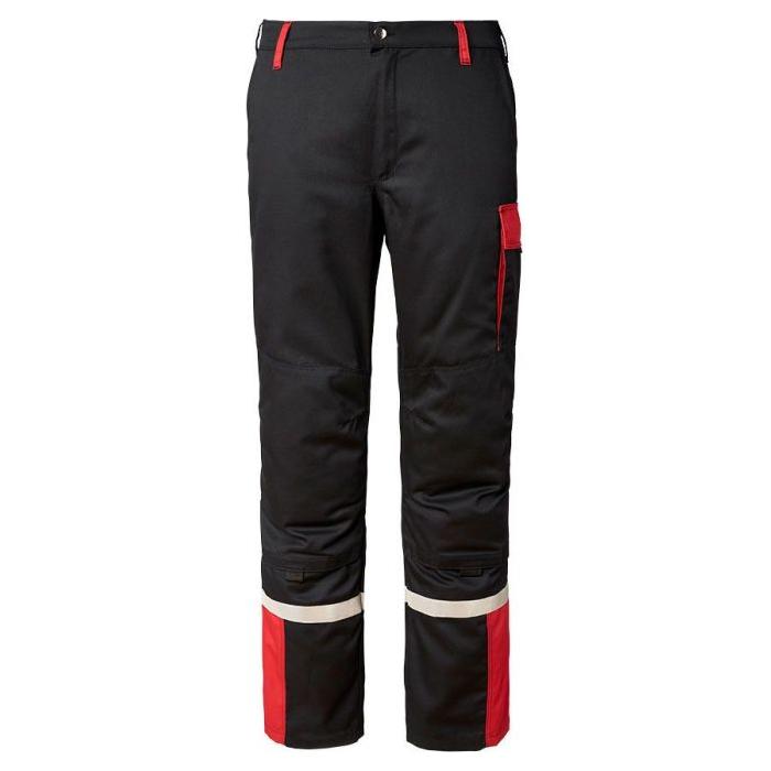 Massey Ferguson Work Trousers Black & Red Durable Safety | X9934520030