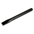 A black, flathead Cold Chisel 25 x 250mm - CC35 by Sealey, featuring a textured grip handle and made from corrosion-resistant drop-forged steel, is shown on a white background.