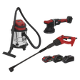 3 x 20V SV20 Series Cordless Car Valeting Combo Kit - 2 Batteries - CP20VCOMBO10 - Farming Parts