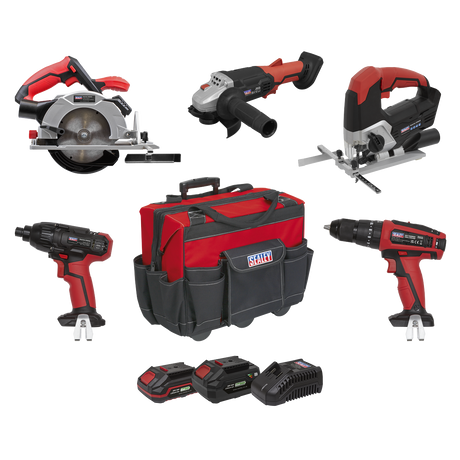 5 x 20V SV20 Series Cordless 5 Tool Combo Kit - 2 Batteries - CP20VCOMBO13 - Farming Parts