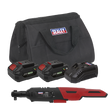 Cordless Ratchet Wrench 3/8"Sq Drive Kit 20V SV20 Series - 2 Batteries - CP20VRWKIT - Farming Parts