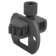 A robust Sealey Crankshaft Rotator for Mercedes 1/2" square drive (CV037) featuring multiple gears and an angular design, with a circular socket at the top, embodying precision akin to that found in Mercedes commercial vehicles.