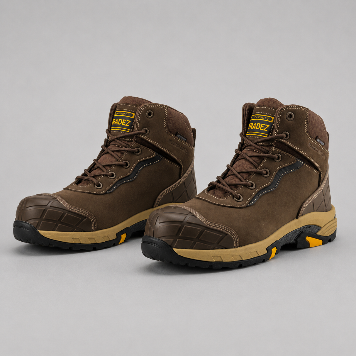 Buckbootz BLITZBR Brown Waterproof S7 Safety Boots Wide Fit