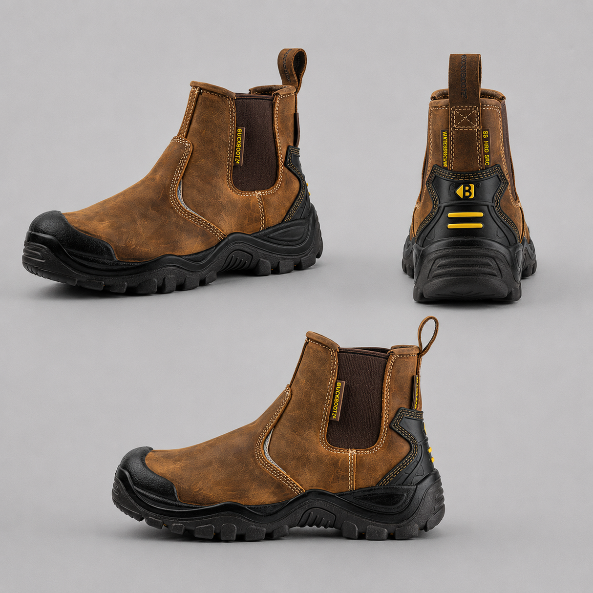 Buckler Safety Buckshot – Waterproof Steel Toe Work Boots | BSH006BR