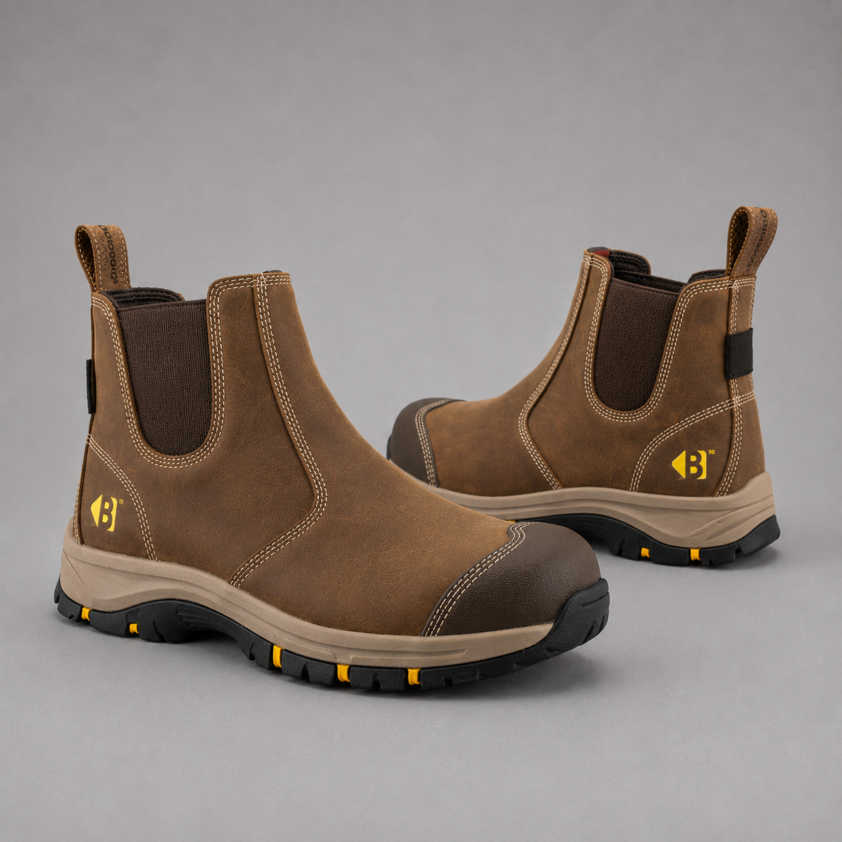 Buckbootz WIZD2BLK Black Dealer Safety Boots Wide Fit SB PS SR