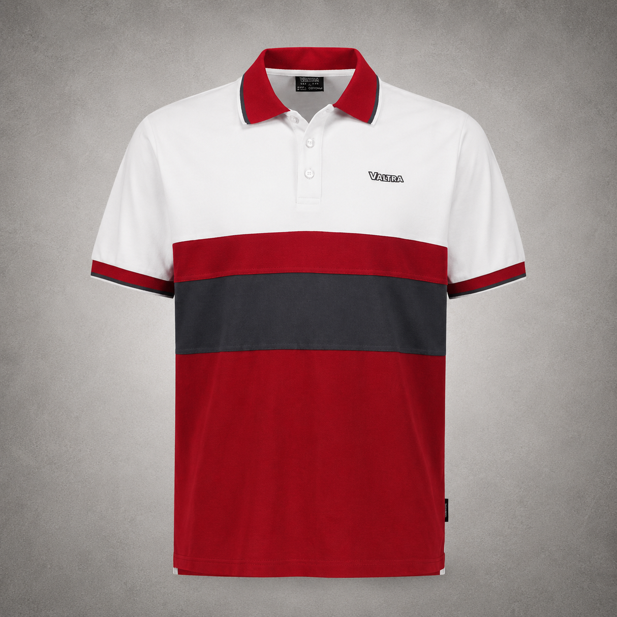 Valtra Men’s Color Block Polo Shirt – 100% Cotton | V428079
