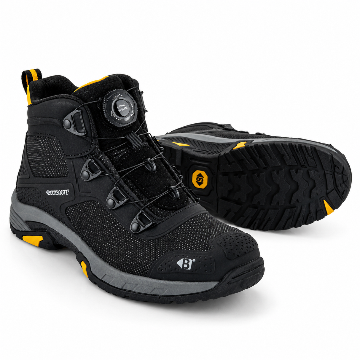 Buckbootz WHEELZMID Tradez FITGO Boot – Black, Lightweight S1PS