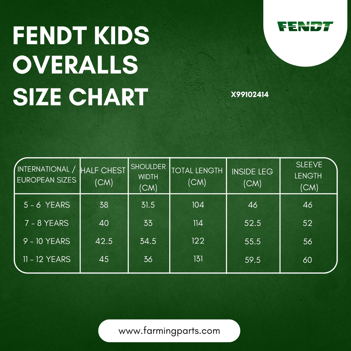 New Fendt Kids’ Overalls – Durable, Lightweight & Comfortable | X99102414