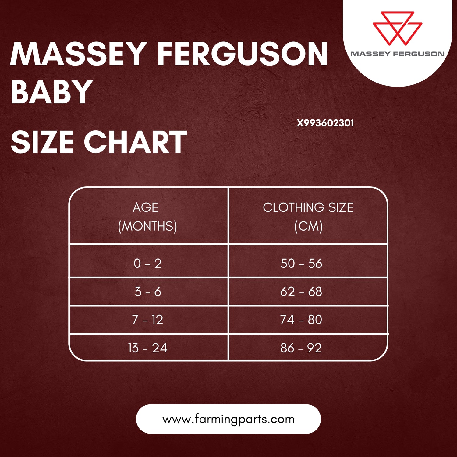 Massey Ferguson Baby Dino Raktor Long-Sleeve Bodysuit – 100% Cotton | X993602301