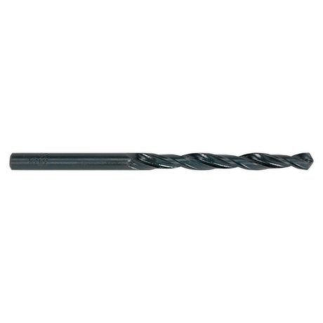 A Sealey HSS Roll Forged Drill Bit Ø7.5mm from the Pack of 10 (DB075RF) featuring a cylindrical shank and spiral flutes for efficient swarf clearance, isolated on a white background.