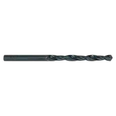 A close-up image of a Sealey HSS Roll Forged Drill Bit Ø12.5mm (Pack of 5 - DB125RF) designed for drilling into materials such as wood, plastic, or metal; perfect for use with both hand and pillar drills.
