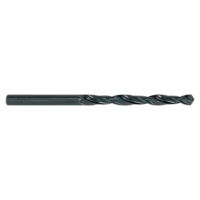 A close-up image of a Sealey HSS Roll Forged Drill Bit Ø12.5mm (Pack of 5 - DB125RF) designed for drilling into materials such as wood, plastic, or metal; perfect for use with both hand and pillar drills.