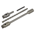 Introducing the Sealey Hex 310mm Adaptor Pack - DDAHL, a masonry drill bit set featuring a drift key, a drill bit, and a socket adapter, all neatly arranged on a white background.