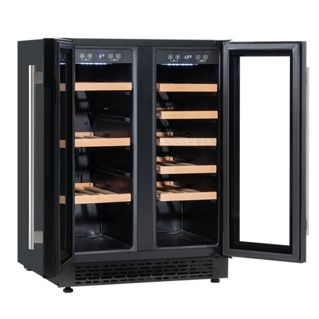 Sealey | Baridi 40 Bottle/120 Can Under-Counter/Freestanding Dual Zone Wine Fridge & Cooler 60cm - DH96