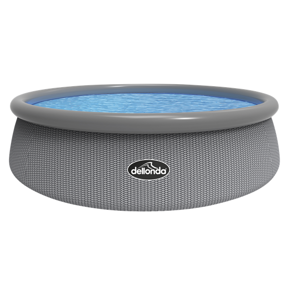 Sealey | Dellonda Paddling/Swimming Pool & Pump 15ft - Gray Rattan Effect - DL18