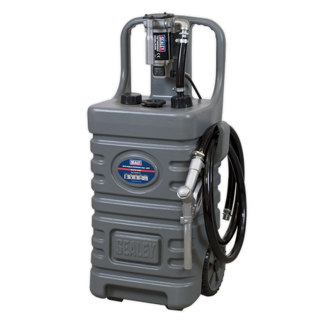 Mobile Dispensing Tank 55L with Diesel Pump - Grey - DT55GCOMBO1 - Farming Parts