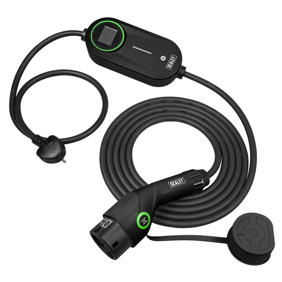 Adjustable (3.5kW) Type 2 to UK 3-Pin Plug Portable EV Charger - 5m Cable - EVAC2
