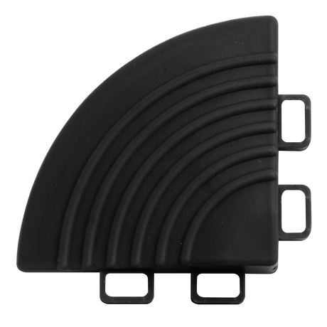 Polypropylene Floor Tile Corners 60 x 60mm Black - Pack of 4 - FT3CB - Farming Parts