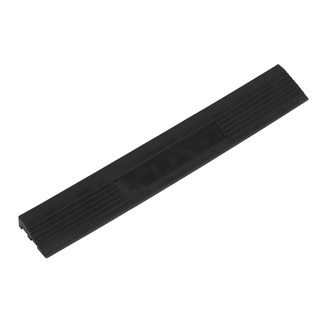 Polypropylene Floor Tile Edge 400 x 60mm Black Male - Pack of 6 - FT3EBM - Farming Parts