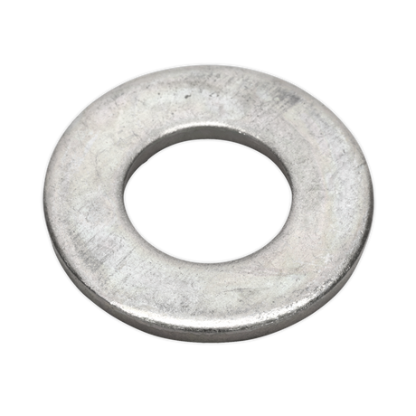 The Sealey Flat Washer M12 x 28mm Form C (Pack of 100 - FWC1228) is a circular-shaped washer with a central hole, designed to distribute the load of a threaded fastener. It adheres to BS 4320 standards, providing an increased clamping area.