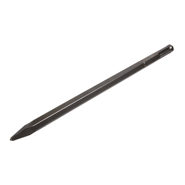 A Sealey Point 500mm Hilti TP805/TE905/TE1000 - G1PT metal chisel featuring a pointed tip and a hexagonal shaft.