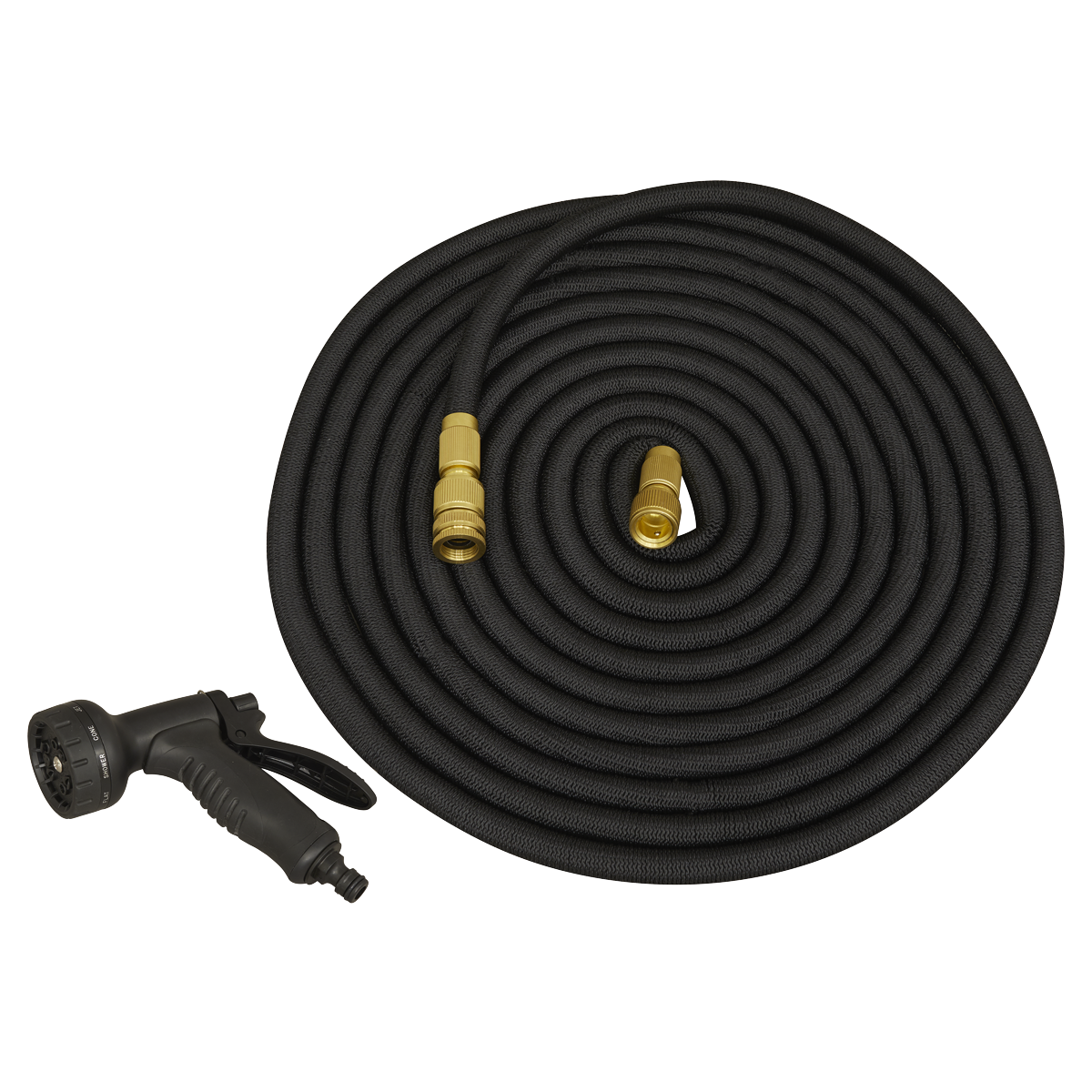 Ø17mm Expandable Garden Hose Black 30m Premium - GH30E - Farming Parts