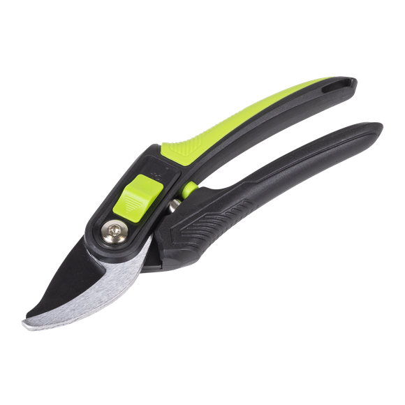 Bypass Secateurs with Soft Grip Handle, 3-Stage Safety Lock & Carbon Steel Blade, 220mm - SE-GTSG004