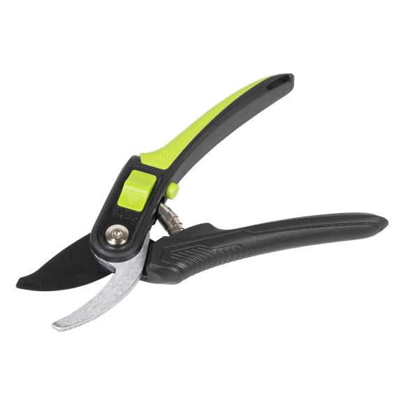 Bypass Secateurs with Soft Grip Handle, 3-Stage Safety Lock & Carbon Steel Blade, 220mm - SE-GTSG004